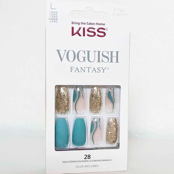 KISS Voguish Fantasy Long Length Nails - Sunny Days - Picture 1 of 9